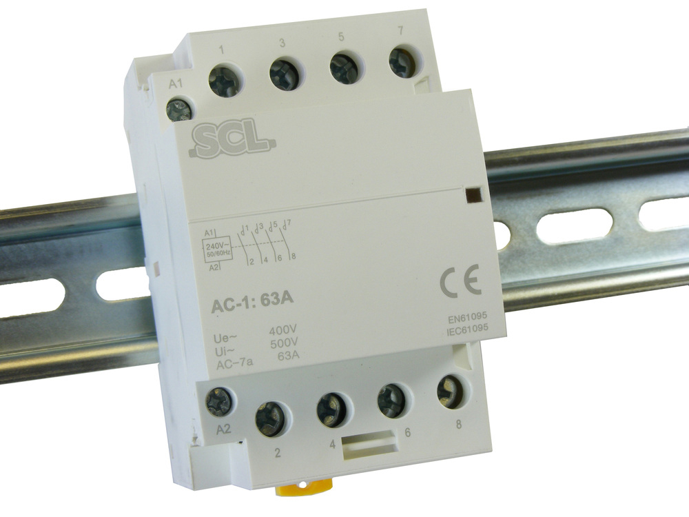 Modular Contactor Assembly SCL DIN Rail Modular Contactors MODULAR CONTACTOR 63A 4NC 240V ...