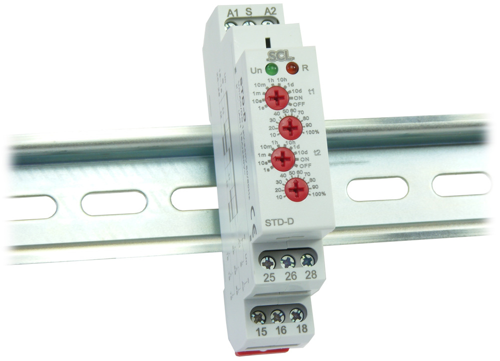 Double Delay Din Rail Mount Timer - 2 CO DOUBLE ON DELAY TIMER 12 ...