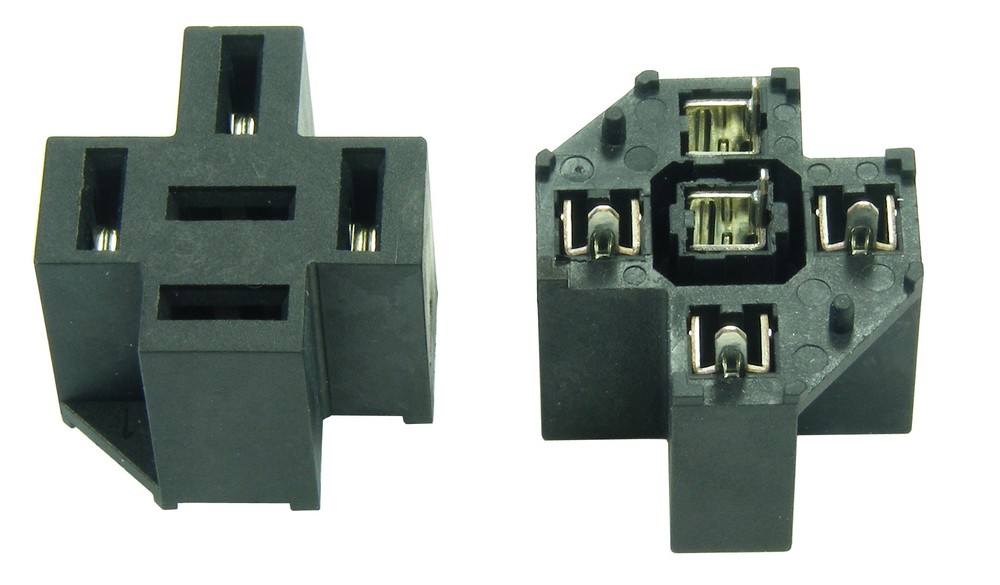 HFV4 Automotive Series - 4/5 Pin Relay Socket - EUROCLAMP PCB RELAY ...