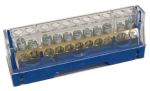 ARNOCANALI 63A 11 WAY TERMINAL BLOCK BLUE