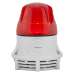 SIRENA MICROLAMP STEADY/FLASH ACOUSTIC RED V48DAC GREY BASE