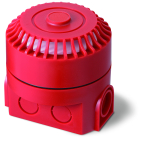 MULTI TONE SOUNDER IP44 EN 54 APPROVED RED 24VDC
