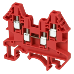 DINKLE 4W DINRAIL TERMINAL RED 2.5MM