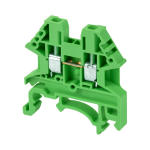 DINKLE DIN RAIL TERMINAL GREEN 4MM