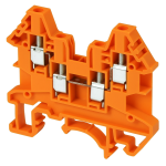 DINKLE 4W DIN RAIL TERMINAL ORANGE 4MM