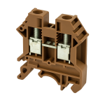 DINKLE DIN RAIL TERMINAL BROWN 6MM