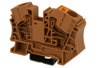 DINKLE DIN RAIL TERMINAL BROWN 16MM PUSH IN SPRING CLAMP