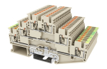 DINKLE DIN RAIL TERMINAL GREY 2+2+PE 2.5MM SPRING CLAMP