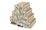 DINKLE DIN RAIL TERMINAL GREY 2+2+2+PE 2.5MM SPRING CLAMP