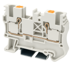 DINKLE DIN RAIL TERMINAL WHITE 6MM PUSH IN SPRING CLAMP