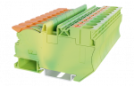 DINKLE DIN RAIL EARTH TERMINAL 10MM LEVER & PUSH IN SPRING CLAMP