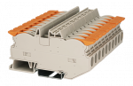 DINKLE DIN RAIL TERMINAL GREY 10MM LEVER SPRING CLAMP