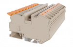 DINKLE DIN RAIL TERMINAL GREY 16MM LEVER & PUSH IN SPRING CLAMP