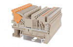 DINKLE DIN RAIL TERMINAL GREY 2.5MM LEVER & PUSH IN SPRING CLAMP