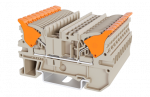 DINKLE DIN RAIL TERMINAL GREY 2.5MM LEVER SPRING CLAMP