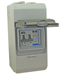 PLASTIC ENCLOSED 1PH SPD 230/400V 15KA + 2P 32A MCB
