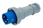 SCL 240V 125A BLUE INDUSTRIAL PLUG 3 PIN IP67
