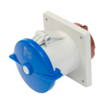 SCL 240V 125A BLUE INDUSTRIAL PANEL MOUNT SOCKET 3 PIN IP67