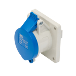 SCL 240V 16A BLUE INDUSTRIAL PANEL MOUNT SOCKET 3 PIN IP44