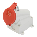 SCL 415V 16A RED INDUSTRIAL SURFACE MOUNT SOCKET 5 PIN IP44