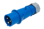 SCL 240V 32A BLUE INDUSTRIAL PLUG 3 PIN IP44