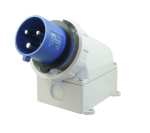 SCL 240V 32A BLUE INDUSTRIAL SURFACE MOUNT APPLIANCE INLET 3 PIN IP67