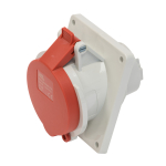 SCL 415V 32A RED INDUSTRIAL ANGLED PANEL MOUNT SOCKET 4 PIN IP44