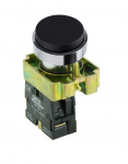 SCL 22MM PUSHBUTTON HEAD BLACK PROJECTING WITH 1 NO CONTACT