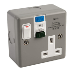 SCL SINGLE RCD SWITCHED SOCKET METAL CLAD 13A 240VAC