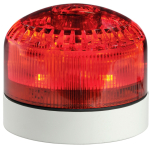 SOUNDER BEACON RED 12-24ACDC WITH GREY SHALLOW BASE