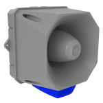 X10 MINI SOUNDER/BEACON 115-230VAC GREY BASE IP69K BLU