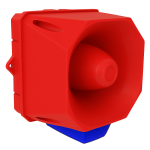 X10 MAXI SOUND/BEACON 10-60VDC 10-30VAC RED BASE IP69K BLUE