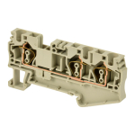 DINKLE SCREWLESS DIN TERM GREY 10MM 3 CONDUCTOR