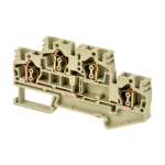 SCREWLESS DIN TERM GREY 4MM DOUBLE LEVEL