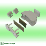 EUROCLAMP DIN MODULE HOUSING 35MM GREY