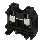 DINKLE DIN RAIL TERMINAL BLACK 10MM