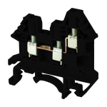 DINKLE 3W DIN RAIL TERMINAL BLACK 4MM