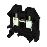 DINKLE DIN RAIL TERMINAL BLACK 6MM