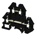 DINKLE 2+2W DIN RAIL TERM BLACK 4MM