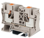 DINKLE DIN RAIL TERMINAL GREY 10MM PUSH IN SPRING CLAMP