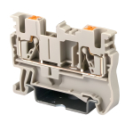 DINKLE DIN RAIL TERMINAL GREY 2.5MM PUSH IN SPRING CLAMP