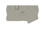 DINKLE FEED-THROUGH 3W DIN TER END COVER GREY 6MM