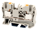 DINKLE DIN RAIL TERMINAL GREY 6MM PUSH IN SPRING CLAMP