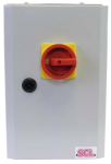 SCL ON-OFF FUSED SWITCH 32A 4P IP65 METAL ENC + FUSES
