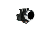 22mm PUSHBUTTON BLACK WITH METAL COLLAR + 1 N/O CONTACT
