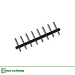 EUROCLAMP MALE PIN STRIP VERTICAL 10A 5mm 4 POLE