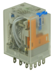 SCL 4 POLE PLUG IN RELAY 12VDC 5 AMP 14 PIN LED & TEST BUTTON