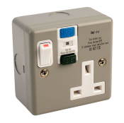 SCL SINGLE RCD SWITCHED SOCKET METAL CLAD 13A 240VAC