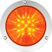 SIRENA R4 LED AMBER V24DAC CHROME BASE