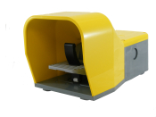 FOOT SWITCH WITH 1 NO/NC M20 WITH YELLOW V0 PLASTIC COVER